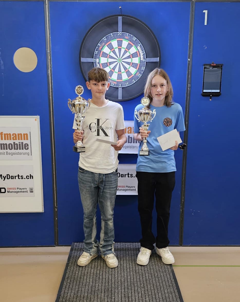 Gelterkinden Open 2024 - Junioren: Sieger Nik Hürbin und Finalist Mail Bachmann